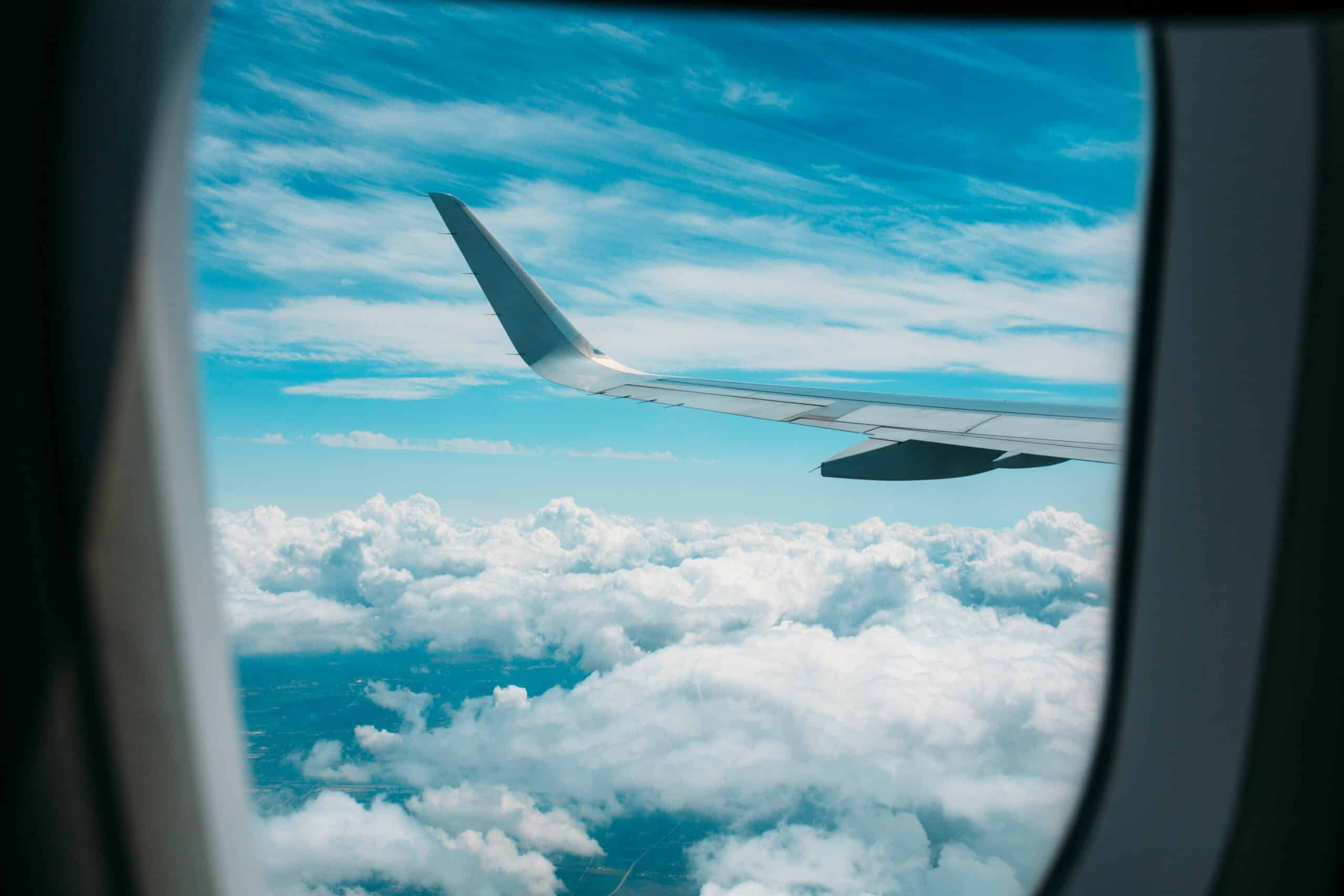 airplane window view